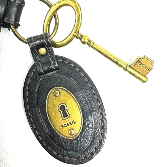 Fossil Shoulder Bag Sasha Black Pebbled Leather Crossbody Bag - Picture 14 of 16